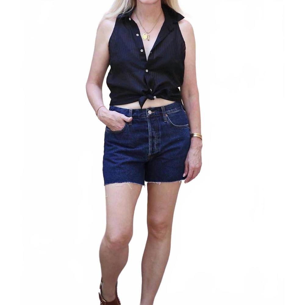 NEW CISSA racerback shirt in black sheer stripe